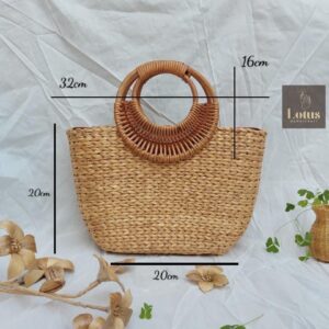 Giỏ lục bình quai mây