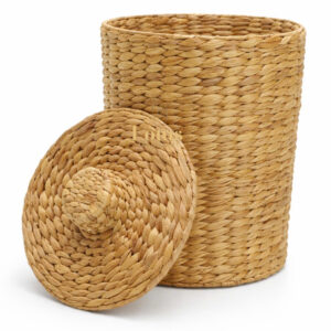 Sọt lục bình tròn có nắp